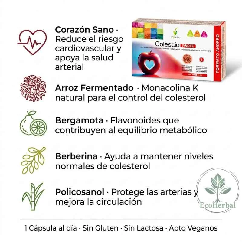 NOVADIET - Colestia forte 60 cápsulas - colesterol - Imagen 2