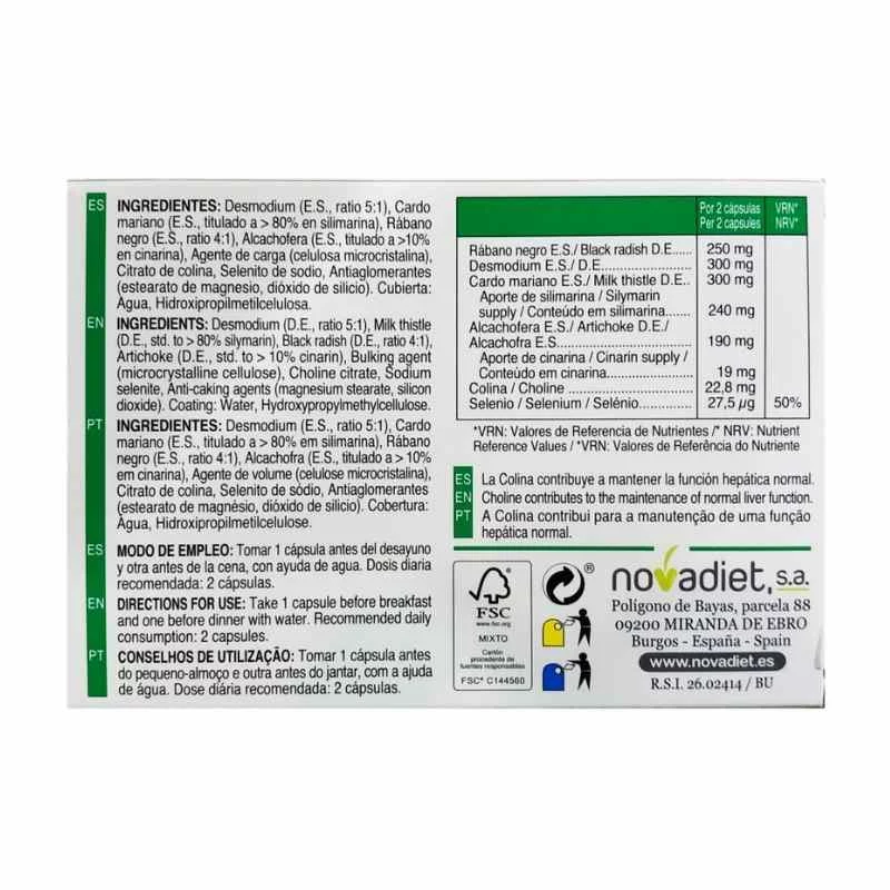 NOVADIET - Despatic black 60 cápsulas - digestivos y depurativos - Imagen 3