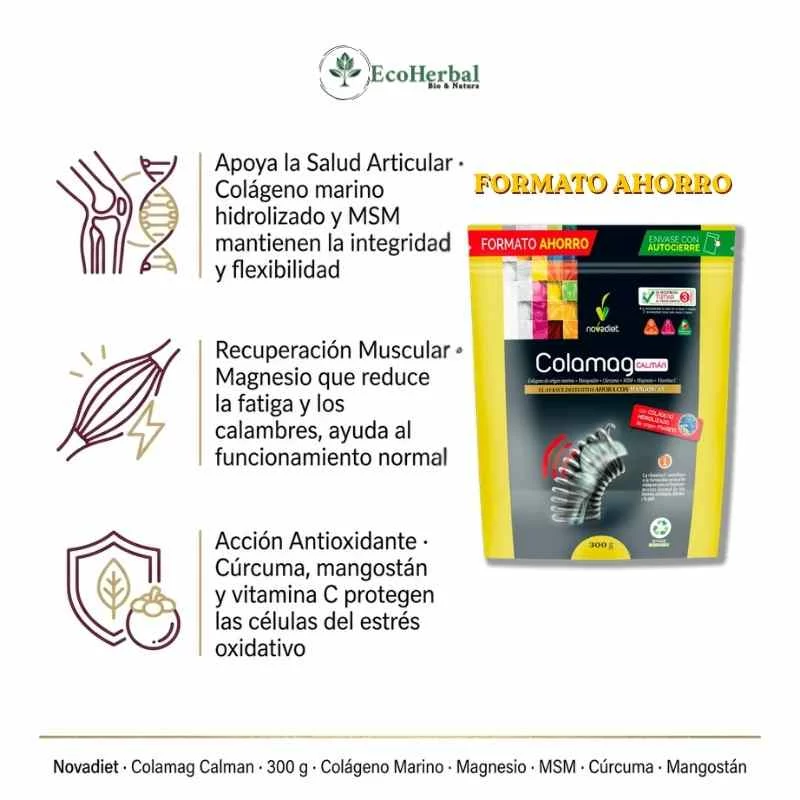 NOVADIET - Doypack colamag calman 300gr - huesos y articulaciones - Imagen 2