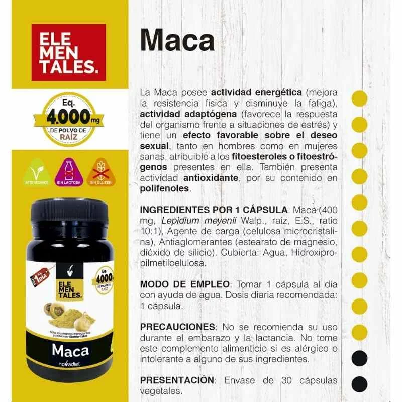 NOVADIET - Maca 400mg 30 cápsulas - Imagen 2