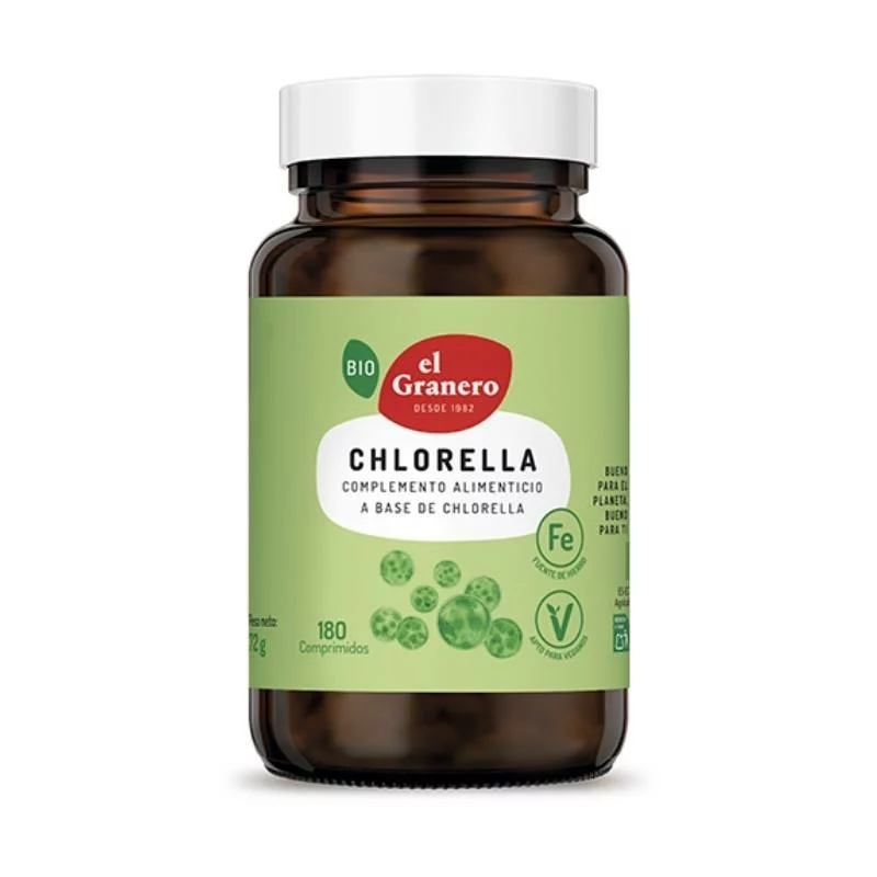 superalimentos CHLORELLA BIO, 180 COMP, 400 mg