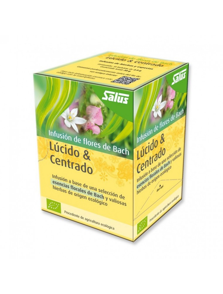 plantas en filtro INFUSION FLORES DE BACH LUCIDO Y CENTRADO ECO 15 BOLSAS