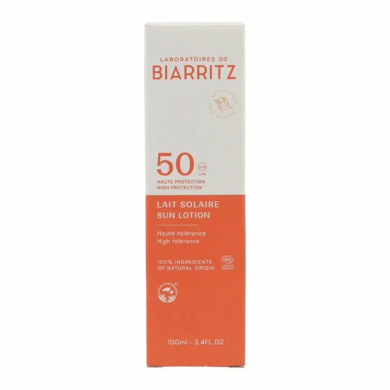 LAB. BIARRITZ - Leche solar spf 50 bio 100ml | filtro 100% mineral - Imagen 2