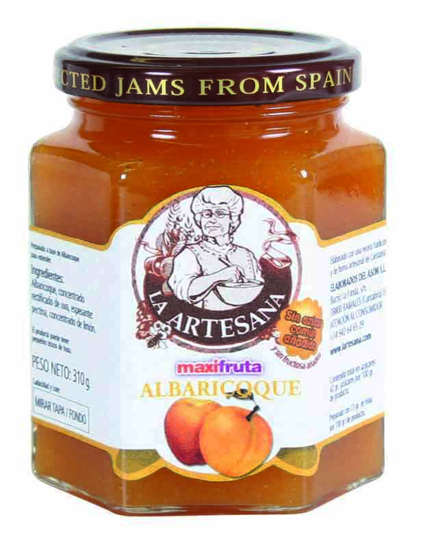 mermeladas MAXI FRUTA ALBARICOQUE SIN/FRUCTOSA 305GR