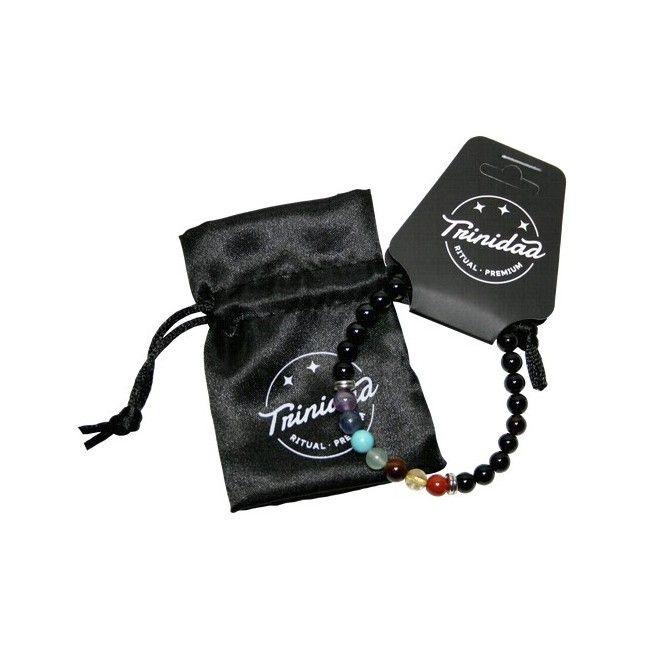 bisuteria PULSERA ONIX 7 CHAKRAS 6 MM.