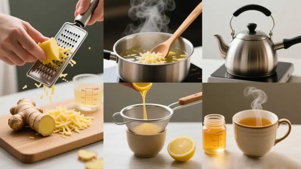 paso a paso preparacion infusion jengibre