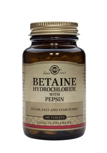 antioxidantes BETAINA CLORHIDRATO CON PEPSINA 100comp