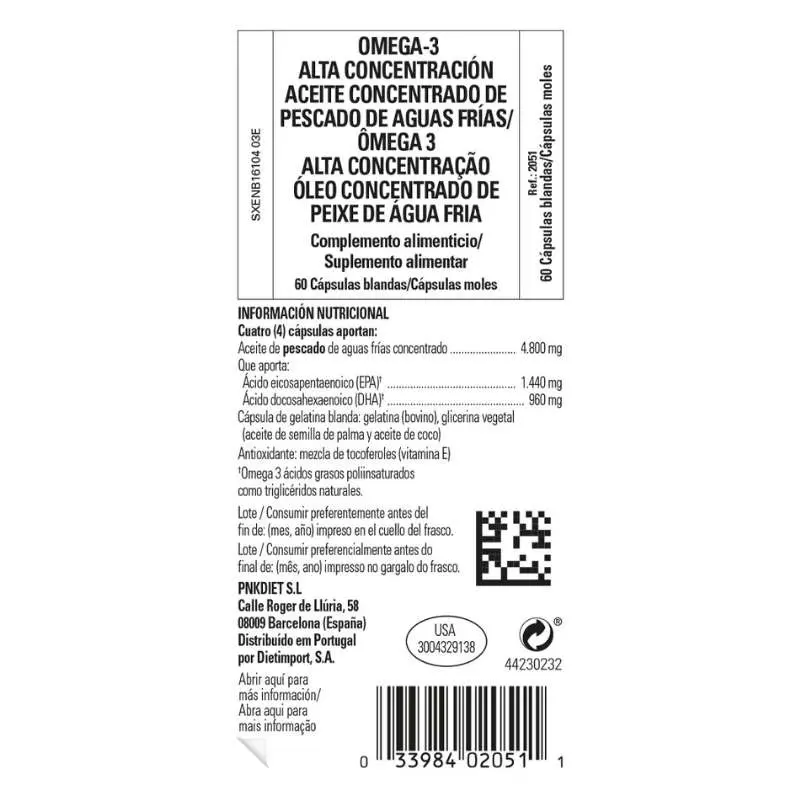 SOLGAR - Omega-3 “alta concentración”. 60 cápsulas blandas. - Imagen 2