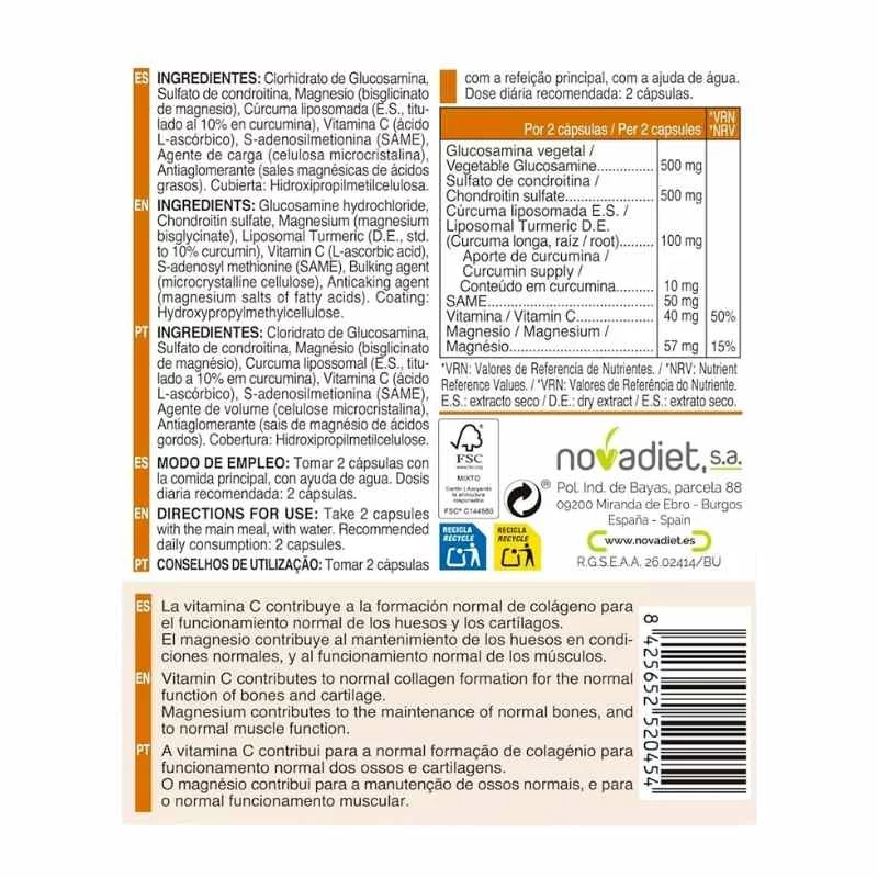 NOVADIET - Artripol 60 cápsulas - articulaciones - Imagen 3
