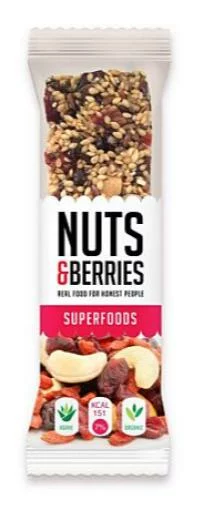 aperitivos y frutos secos BARRITA SUPERFOODS 40GR