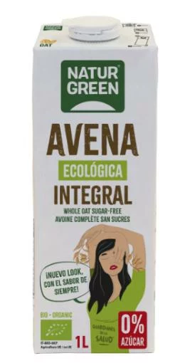 bebidas BEBIDA AVENA INTEGRAL 0% AZUCARES BIO 1L