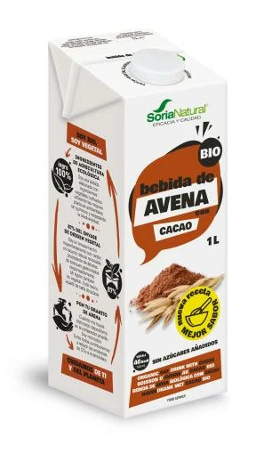 bebidas BEBIDA DE AVENA CACAO BIO 1 L S/AZUCAR