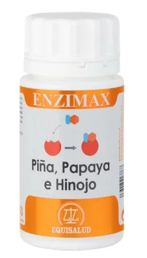 digestivos ENZIMAX PIÑA, PAPAYA, HINOJO 50 CAP