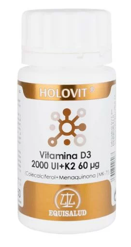 vitaminas HOLOVIT VITAMINA D3 2.000 UI + K2 60 µg 50 CAP