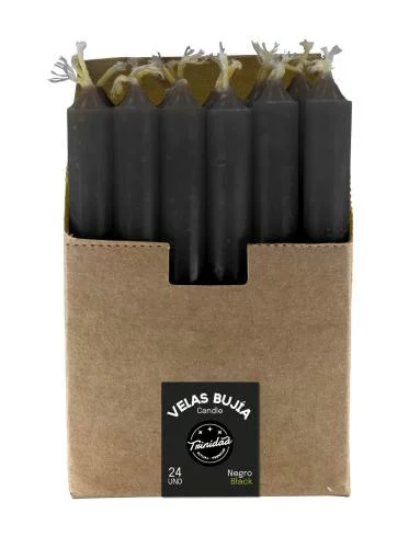 aromaterapia VELAS MINI NEGRO 1,2 X 11 CM. UNIDAD