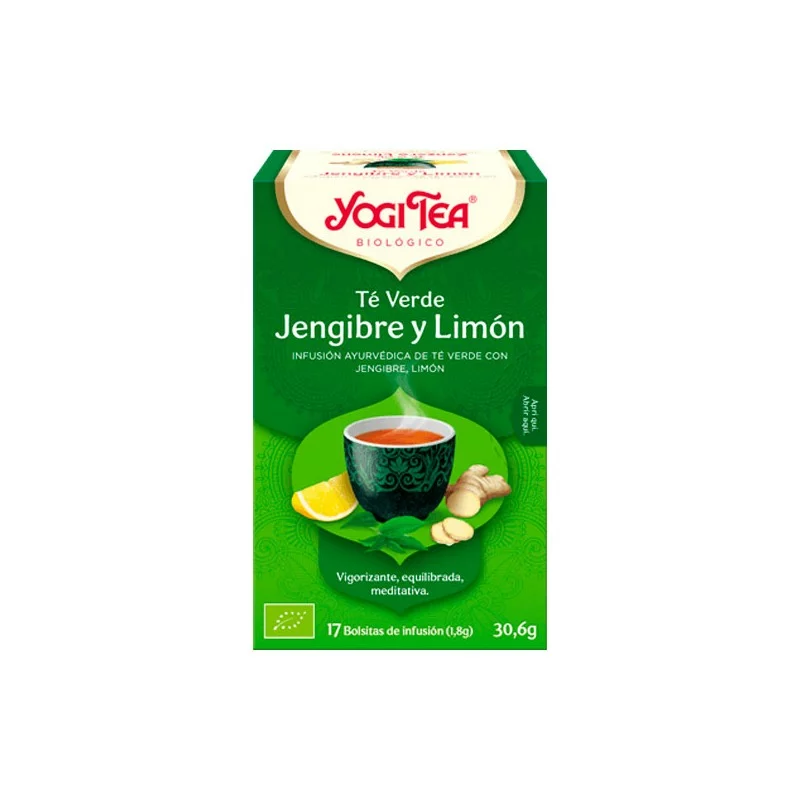 plantas en filtro YOGUI TEA TE VERDE JENJIBRE Y LIMON 17 FILTROS BIO