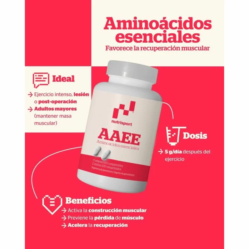 NUTRISPORT - Aaee aminoácidos esenciales (100 uds) - Imagen 2