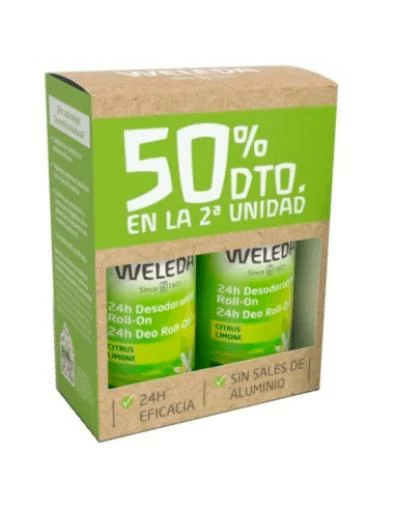línea corporal DUPLO DESODORANTE ROLL-ON CITRUS 2ª 50%