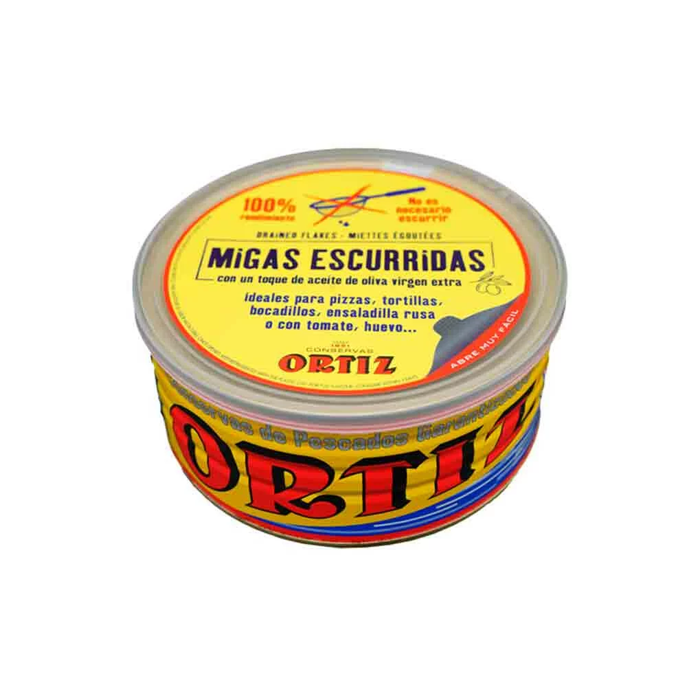 conservas MIGAS DE BONITO ESCURRIAS EN ACEITE DE OLIVA ECO 670