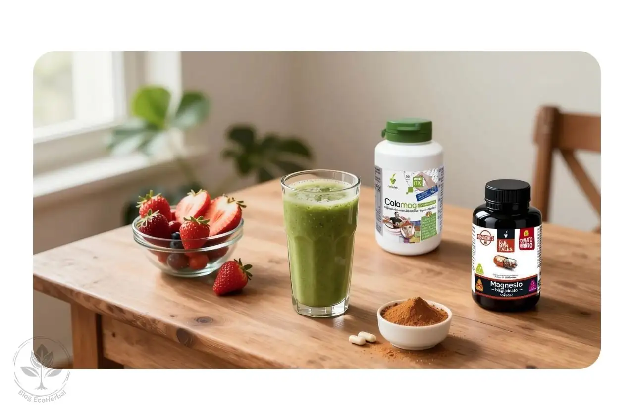 Frasco de magnesio bisglicinato de alta biodisponibilidad para recuperación muscular.