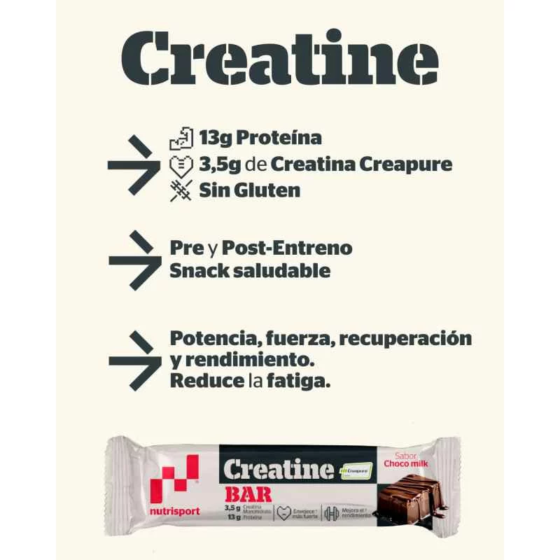 deporte BARRITA CREATINA BAR CHOCO LECHE 44GR CREAPURE