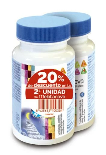 sistema nervioso PACK MELATONOVA 2ºUD AL 35% 2X30 COMPRIMIDOS