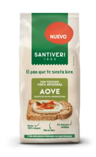 pan PAN TOSTADO 100% INTEGRAL CON AOVE 200GR