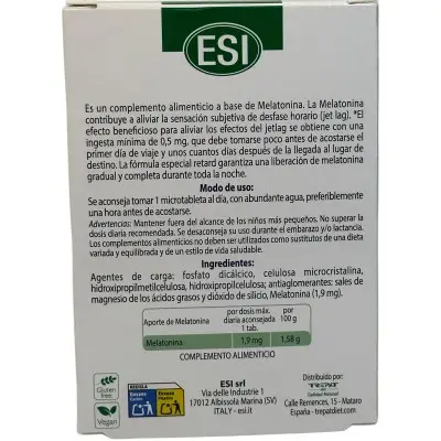 ESI - Melatonina pura retard 1,9mg 60 caps - Imagen 2