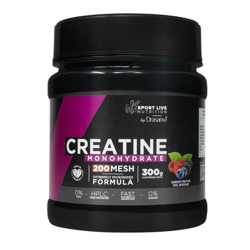 deporte CREATINA MONOHIDRATO 200 MESH FRUTAS BOSQUE 500 GRS
