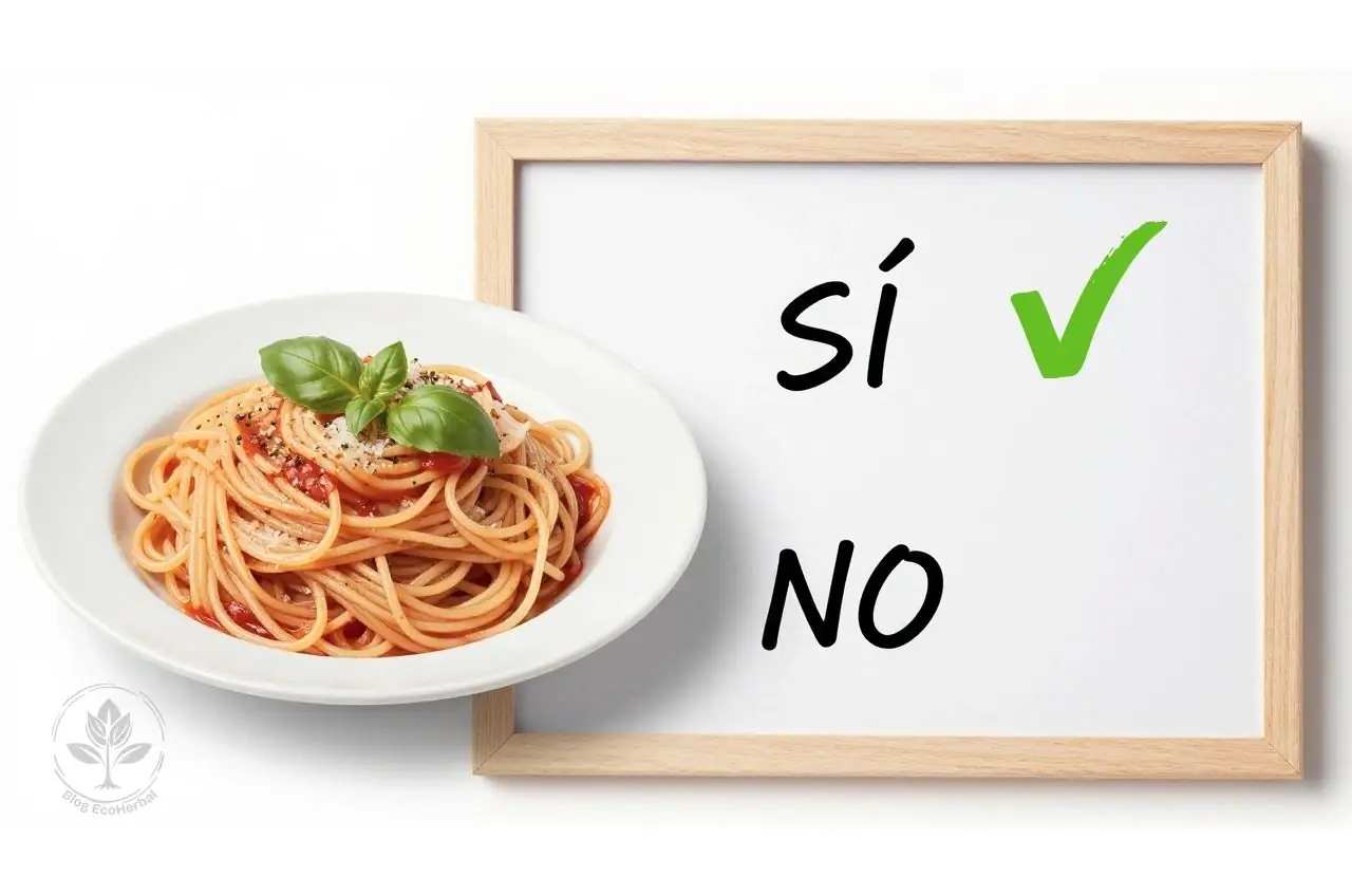 Plato de pasta integral ideal para la cena anterior a una competición deportiva.