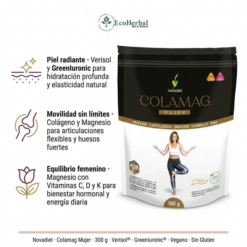 NOVADIET - Colamag mujer doypack 300gr - colágeno - Imagen 2
