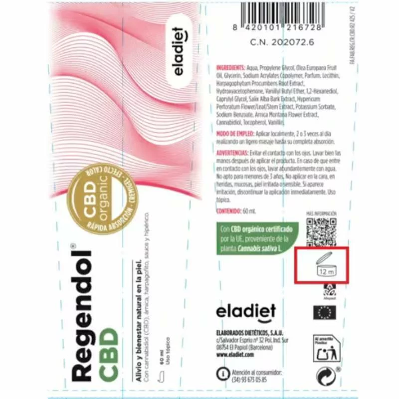 huesos y articulaciones REGENDOL CREMA CANNABI 60ML