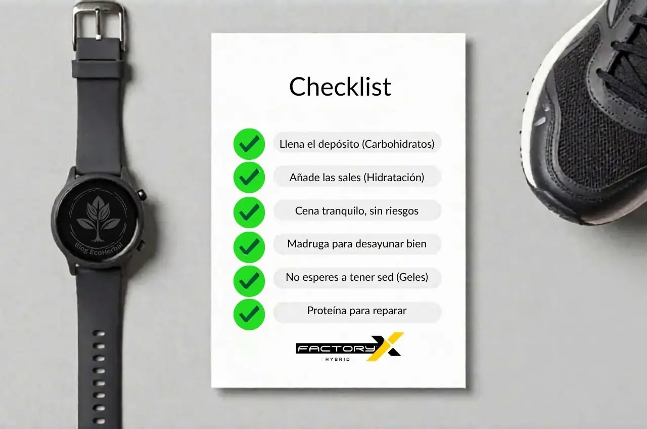 Lista de verificación para el protocolo del día de la carrera.