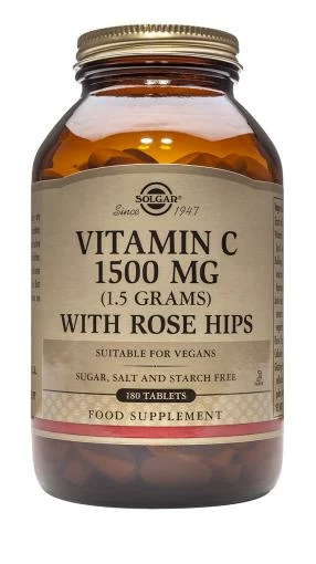 sistema inmunológico VITAMINA C CON ROSE HIPS C 1500MG 180 COMP