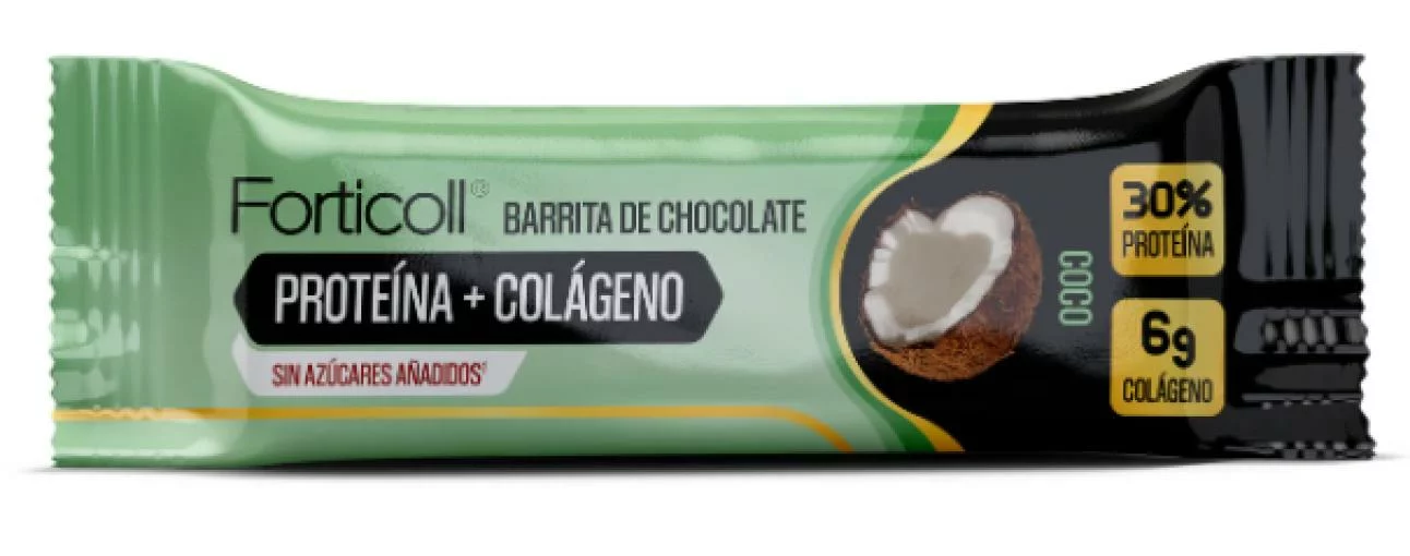 deporte BARRITA DE CHOCOLATE PROTEINA + COLAGENO COCO 50G