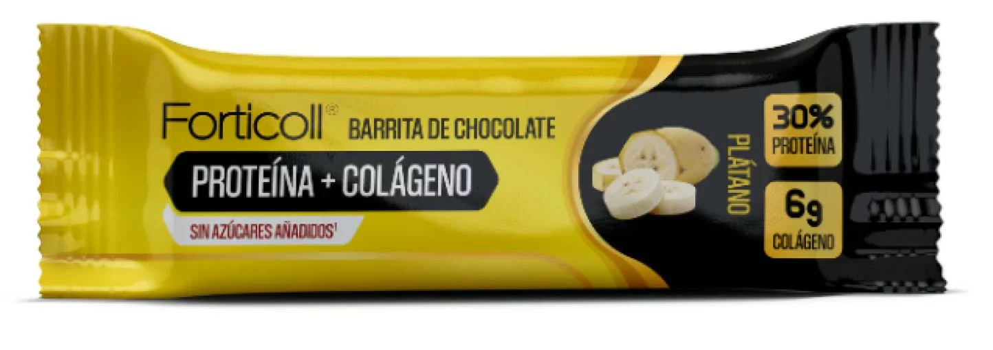 deporte BARRITA DE CHOCOLATE PROTEINA + COLAGENO PLATANO 50G