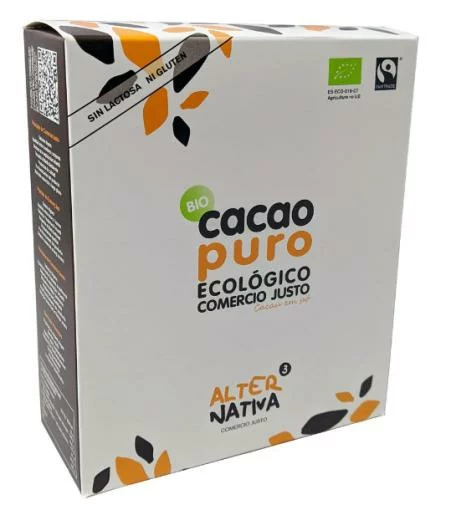 repostería y chocolates CACAO PURO DESGRASADO BIO 350 GR