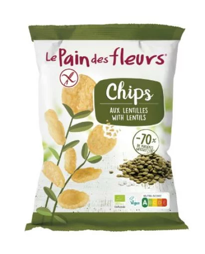 aperitivos y frutos secos CHIPS DE LENTEJAS BIO 50GR