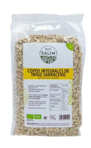 copos, mueslis y salvados COPOS INTEGRALES TRIGO SARRACENO BIO 500 GR