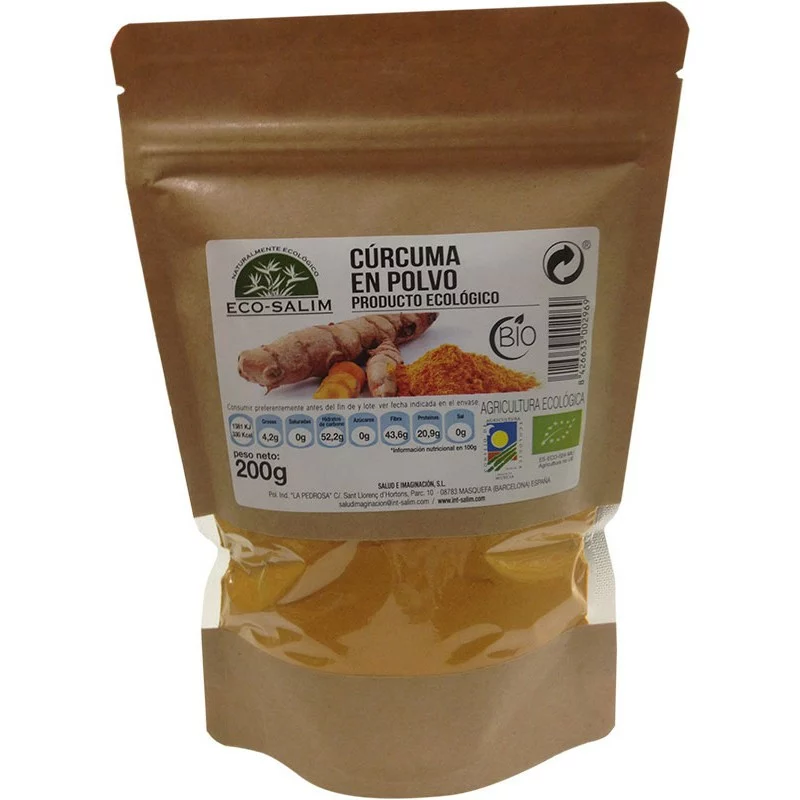 sales, condimentos y salsas CURCUMA EN POLVO BIO 200 GR