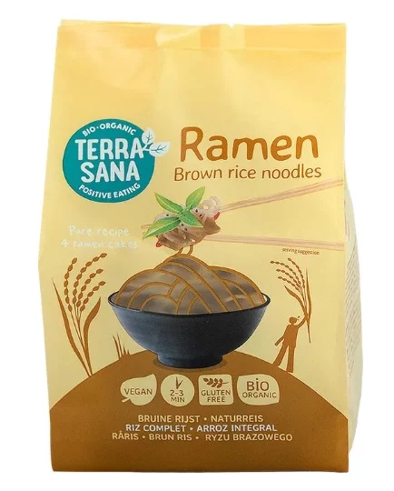 arroz y pasta FIDEOS RAMEN DE ARROZ INTEGRAL S/G VEGAN BIO 280GRS