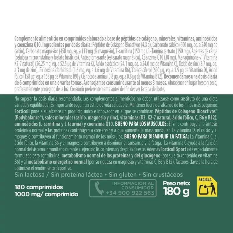 Forticoll colágeno sport 180 comp | energía y músculos - Imagen 2