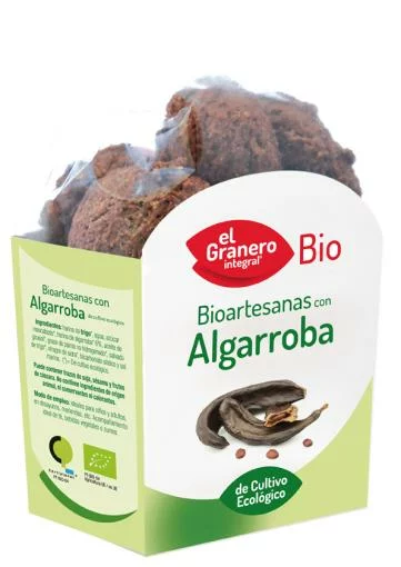 repostería y chocolates GALLETAS ARTESANAS CON ALGARROBA BIO, 250 g