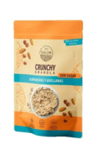 copos, mueslis y salvados GRANOLA CRUNCHY ALMENDRAS Y AVELLANAS LOW SUGAR 375GR