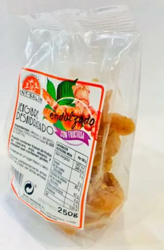 legumbres y verduras desecadas JENGIBRE DESHIDRATADO CON FRUCTOSA 250 grs