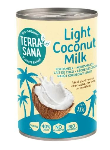 sales, condimentos y salsas LECHE DE COCO BAJA EN GRASA BIO S/G VEGAN 400ML