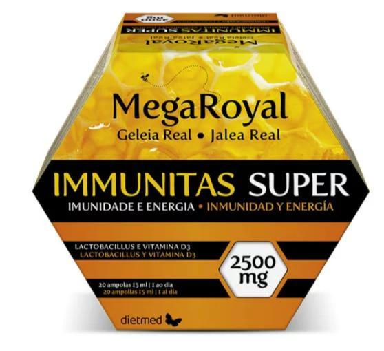 vitaminas MEGA ROYAL IMMUNITAS SUPER 2500MG 20AMP DE 15ML