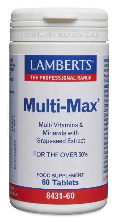 vitaminas y minerales MULTI-MAX 60 TABLETAS