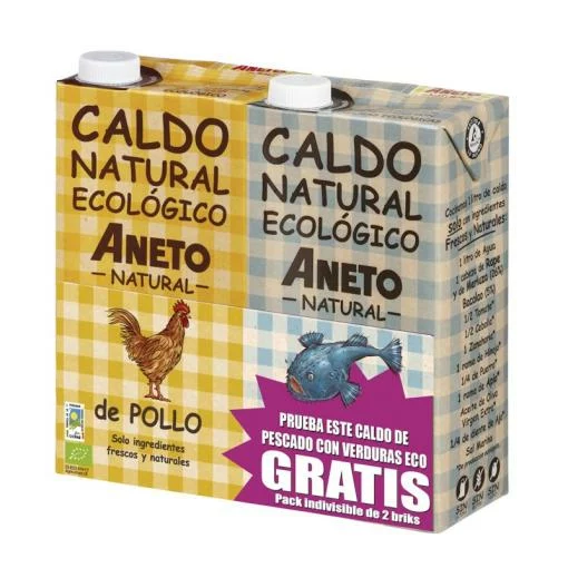 sales, condimentos y salsas PACK CALDO POLLO ECO 1L + GRATIS CALDO PESCADO ECO 1L