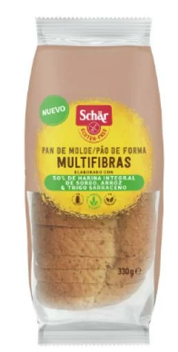 celiacos PAN DE MOLDE MULTIFIBRAS 330GR